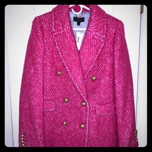 NWT J CREW DOUBLE-BREASTED HEATHERED WOOL COAT.